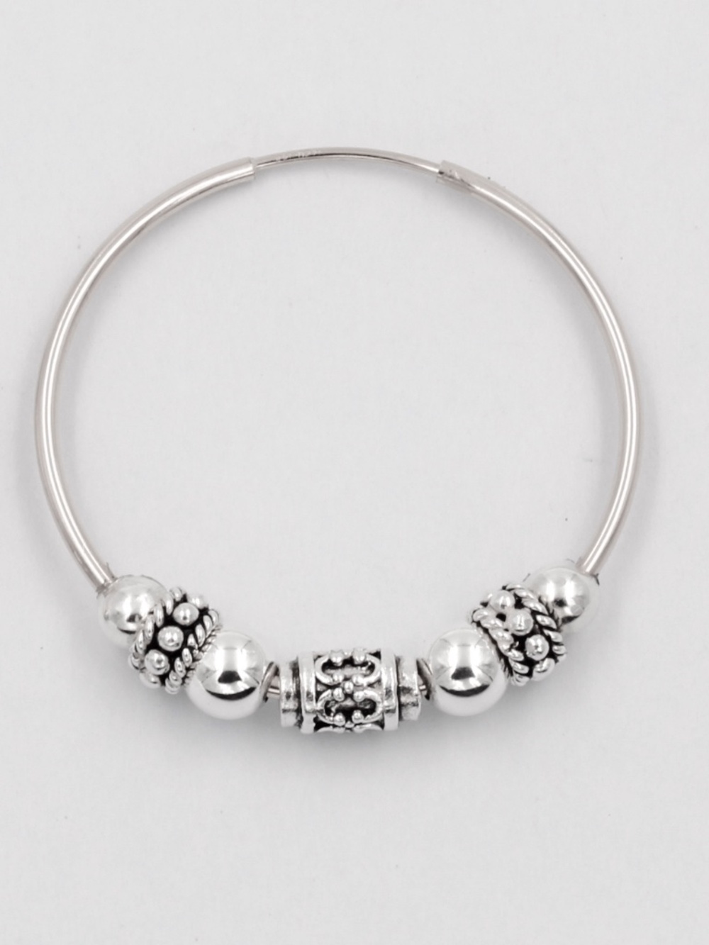 *New* Bali 925 Sterling Silver Hoop Earrings
